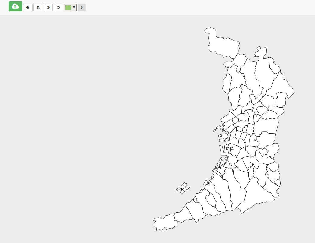 白地図ぬりぬりの使い方 無料で白地図に色塗りして画像でダウンロードできるサイト ウェブまねきねこ