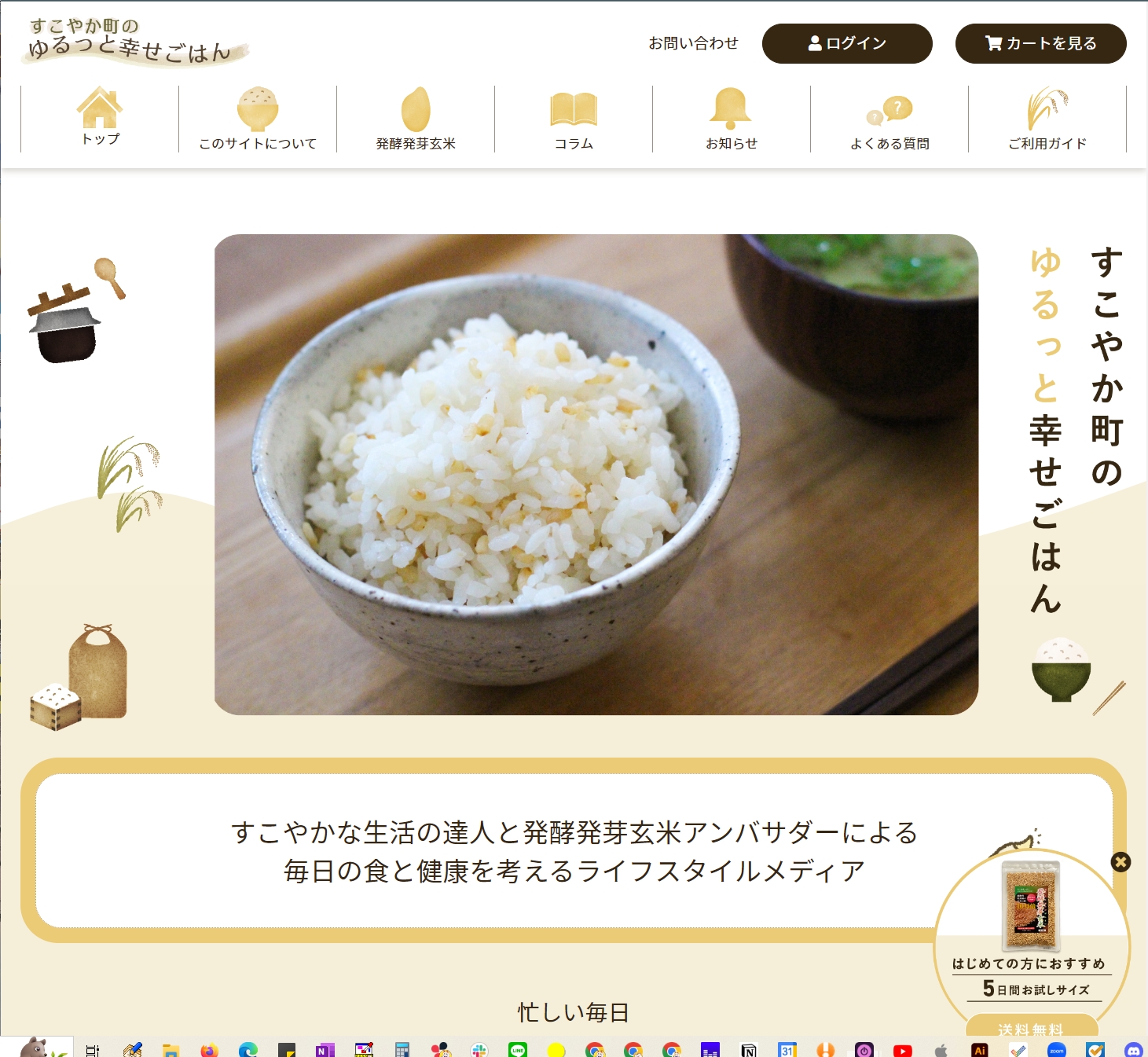 ディエイアイコーポレーション様　発酵発芽玄米プロモーションホームページ